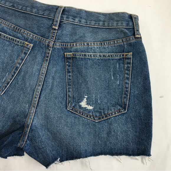 Free People Sophia Mid Rise Distressed Buttonfly Cut Off Denim Jean Shorts 31 - Picture 8 of 15